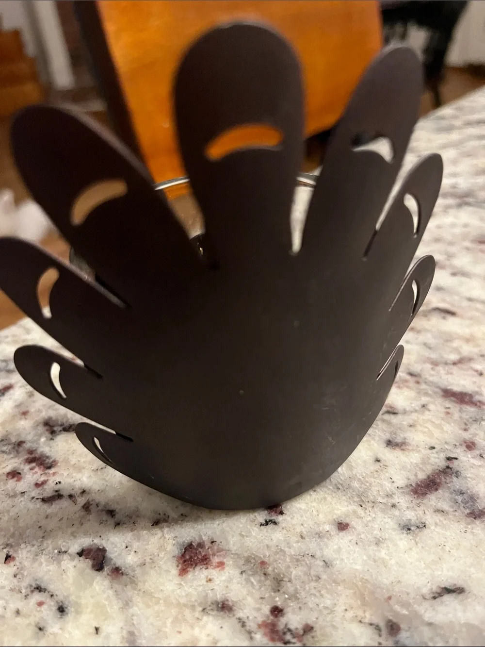 Brown Turkey Votive Candle Holder with Clear Glass. Yankee candle company.
